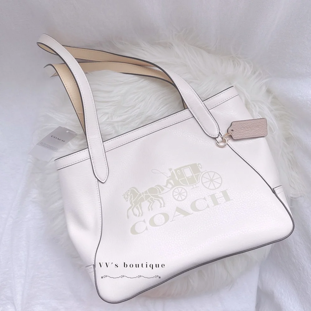NWT Coach Tote 27 With Horse And Carriage Chalk Vanilla Cream C4062 RARE FIND - Picture 5 of 10